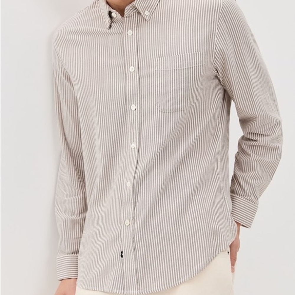 Men's Faherty Oxford Striped purple Shirt